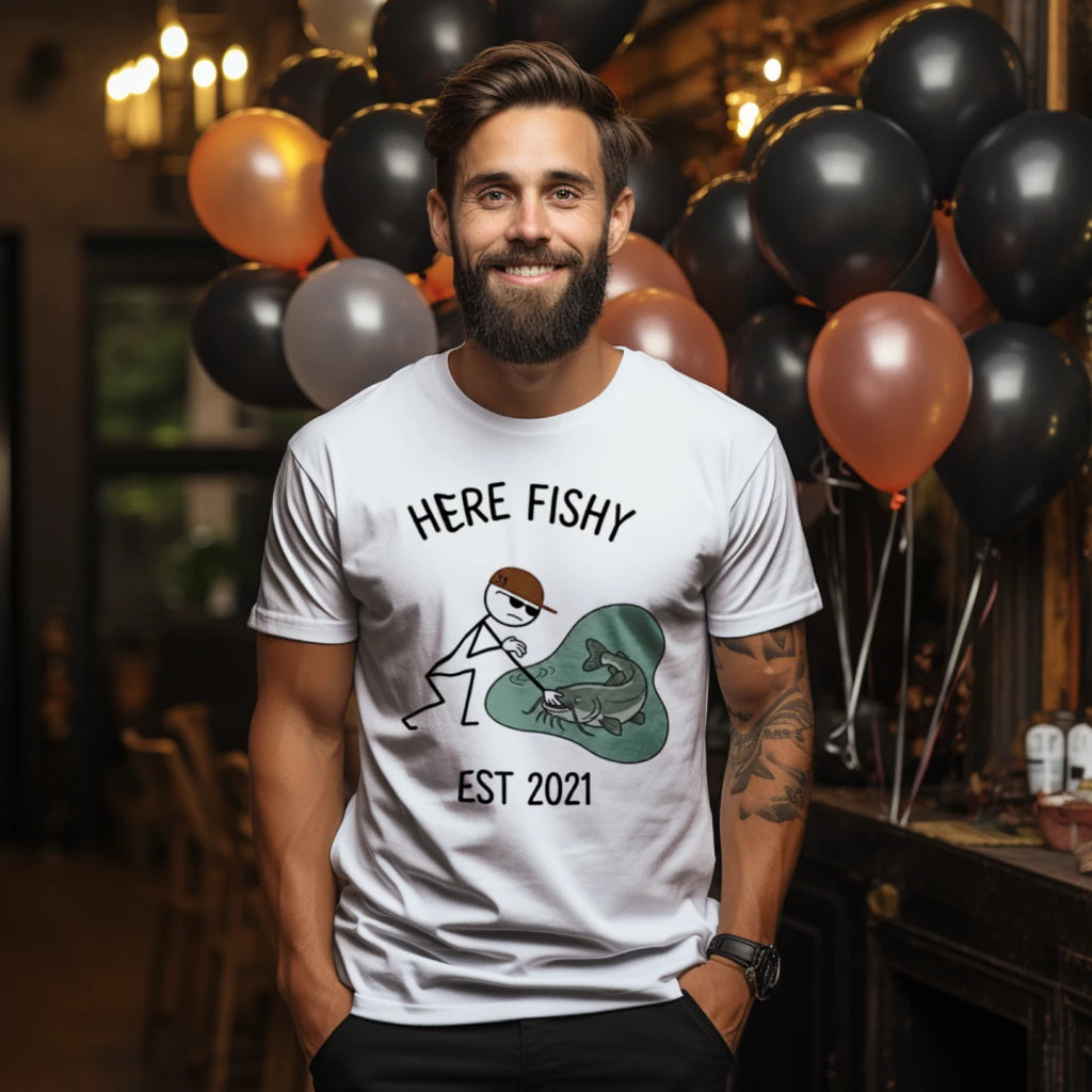 Here Fishy Heavyweight Cotton Tee - Signature Series