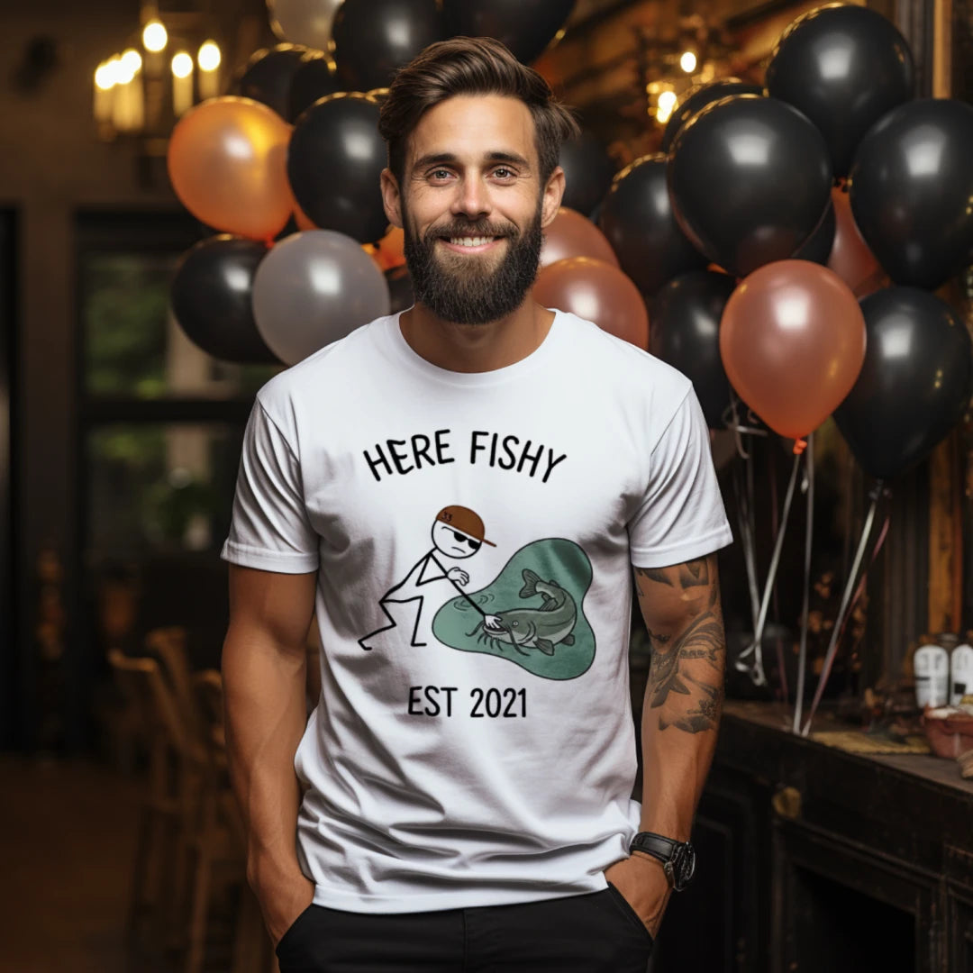 Here Fishy Heavyweight Cotton Tee - Signature Series
